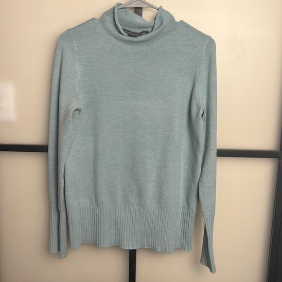 French Connection Light Blue Turtleneck Sweater Size Medium - Picture 1 of 5